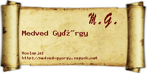 Medved György névjegykártya